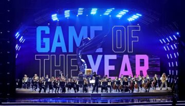 Scena The Game Awards 2021, în timp ce a fost premiat Game of the Year 2021
