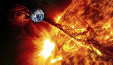 O furtună geomagnetică puternică, care afectează Pământul, lângă Soare. Una similară a distrus 40 de sateliți Starlink