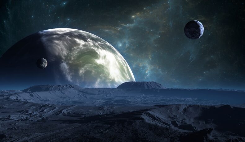 Planetă extraterestră văzută de pe o planetă cu rocă. NASA a confirmat peste 5.000 de exoplanete recent