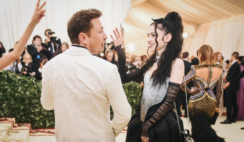 Grimes și Elon Musk la Met Gala, 2018