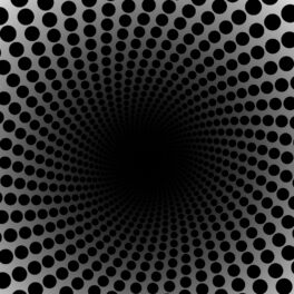 Iluzie optică cu fundal alb și puncte negre, la fel ca iluzia optică pe care o pot percepe doar 80% dintre oameni