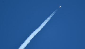 Rachetă Astra, cu lansarea eșuată de pe 12 iunie 2022, pe cer