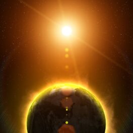 Pământul, în spațiu, pe fundal negru, cu Soarele pe fundal. Recent, cercetătorii MIT ar fi descoperit un mod de a combate încălzirea globală