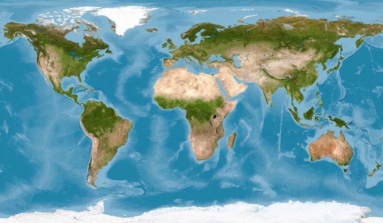 Hartă cu toate continentele Pământului. Experții au dezvăluit care e cel mai mare continent din lume