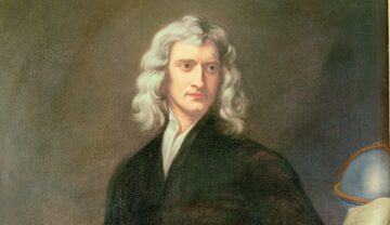 Sir Isaac Newton, renumit matematician, cu părul alb și haină neagră. Puțini știu când a prezis Isaac Newton sfârșitul lumii