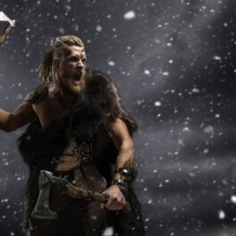 Războinic viking, pe fundal gri, pentru a ilustra când au început marile războaie din Europa