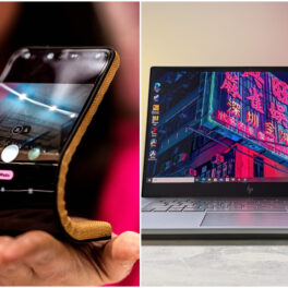 Colaj cu unele dispozitive prezentate la MWC 2024, cu telefonul flexibil motorola și laptopul transparent